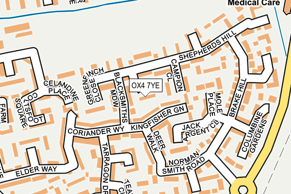 OX4 7YE map - OS OpenMap – Local (Ordnance Survey)