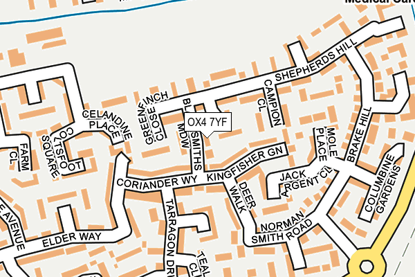 OX4 7YF map - OS OpenMap – Local (Ordnance Survey)