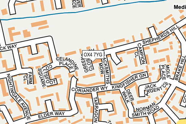 OX4 7YG map - OS OpenMap – Local (Ordnance Survey)