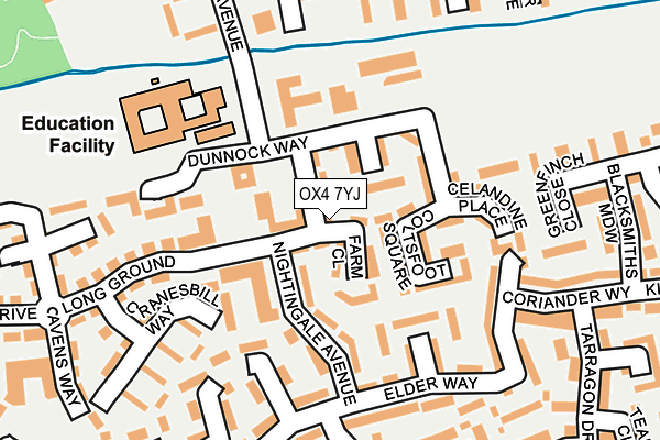 OX4 7YJ map - OS OpenMap – Local (Ordnance Survey)