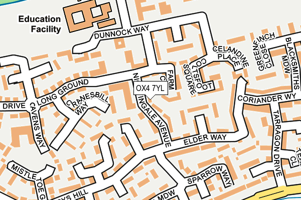 OX4 7YL map - OS OpenMap – Local (Ordnance Survey)