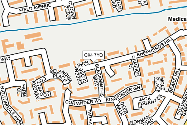 OX4 7YQ map - OS OpenMap – Local (Ordnance Survey)