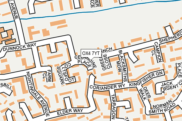 OX4 7YT map - OS OpenMap – Local (Ordnance Survey)
