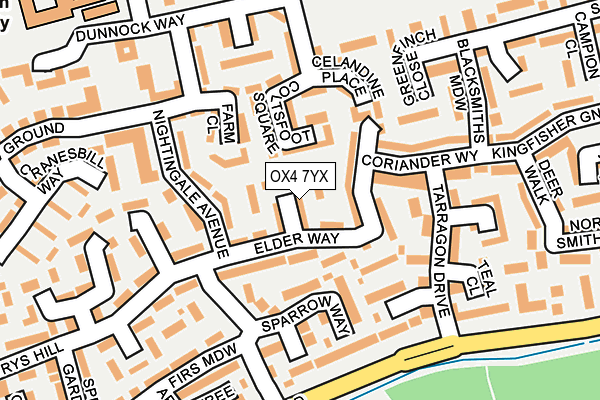 OX4 7YX map - OS OpenMap – Local (Ordnance Survey)