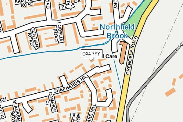 OX4 7YY map - OS OpenMap – Local (Ordnance Survey)