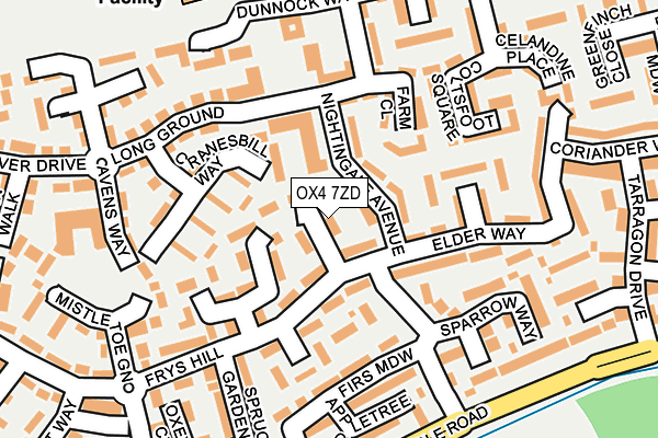 OX4 7ZD map - OS OpenMap – Local (Ordnance Survey)