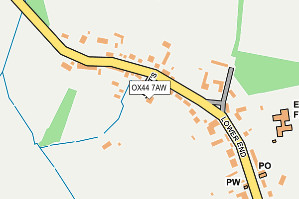 OX44 7AW map - OS OpenMap – Local (Ordnance Survey)