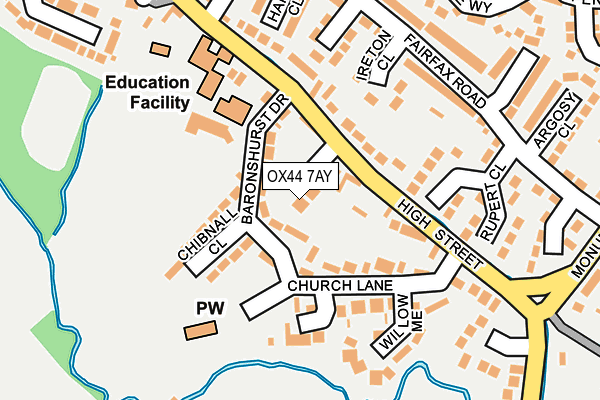 OX44 7AY map - OS OpenMap – Local (Ordnance Survey)