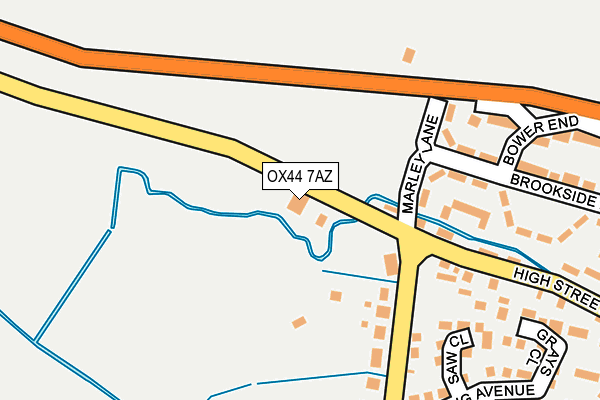 OX44 7AZ map - OS OpenMap – Local (Ordnance Survey)