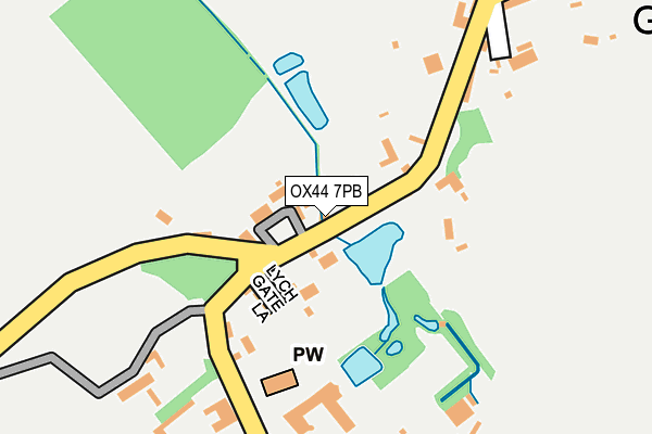 OX44 7PB map - OS OpenMap – Local (Ordnance Survey)