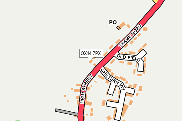 OX44 7PX map - OS OpenMap – Local (Ordnance Survey)