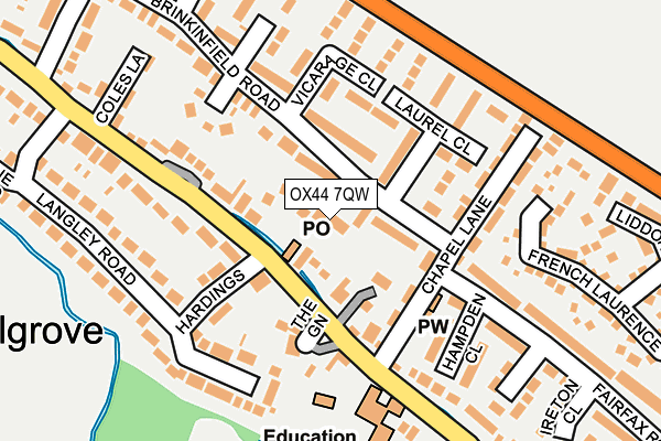 OX44 7QW map - OS OpenMap – Local (Ordnance Survey)