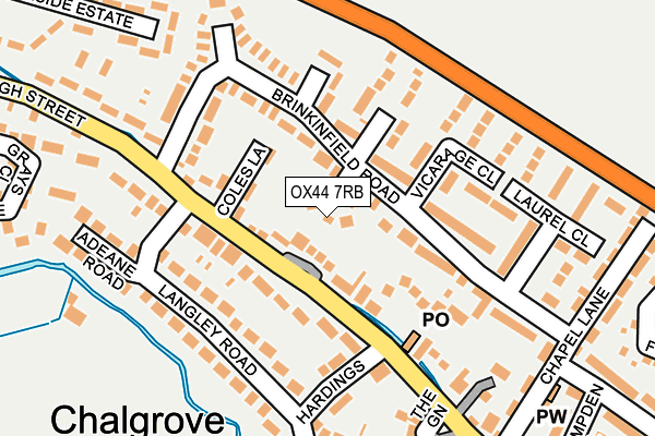 OX44 7RB map - OS OpenMap – Local (Ordnance Survey)