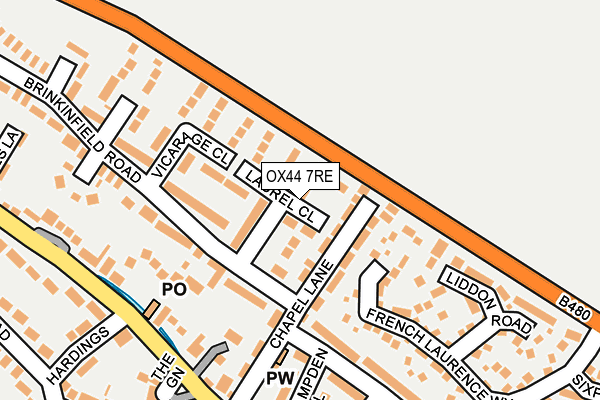 OX44 7RE map - OS OpenMap – Local (Ordnance Survey)