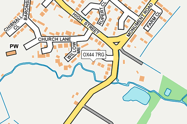 OX44 7RG map - OS OpenMap – Local (Ordnance Survey)