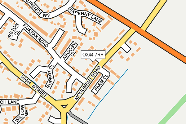OX44 7RH map - OS OpenMap – Local (Ordnance Survey)