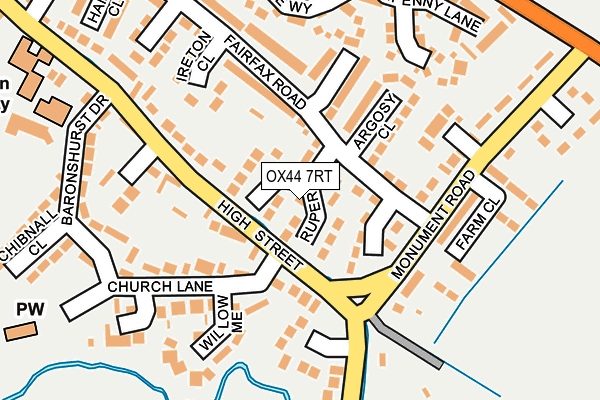 OX44 7RT map - OS OpenMap – Local (Ordnance Survey)