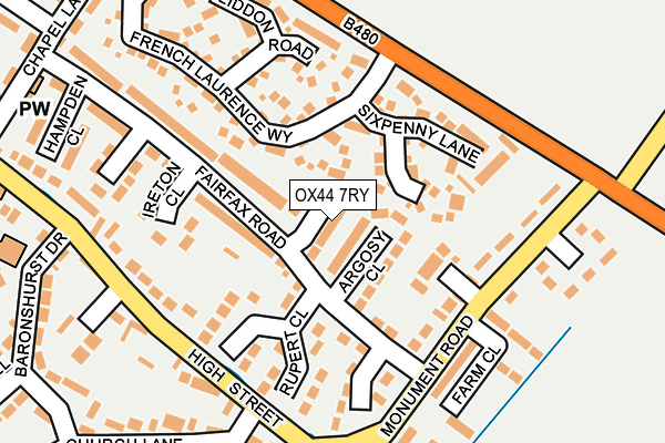 OX44 7RY map - OS OpenMap – Local (Ordnance Survey)