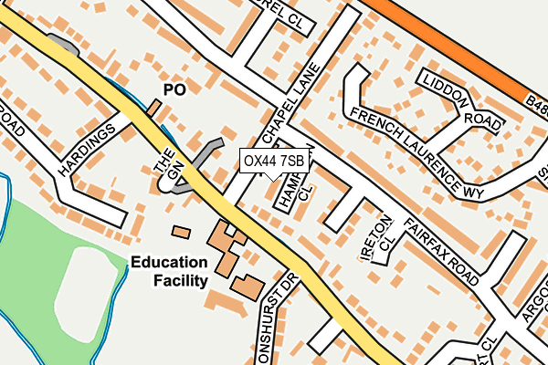 OX44 7SB map - OS OpenMap – Local (Ordnance Survey)