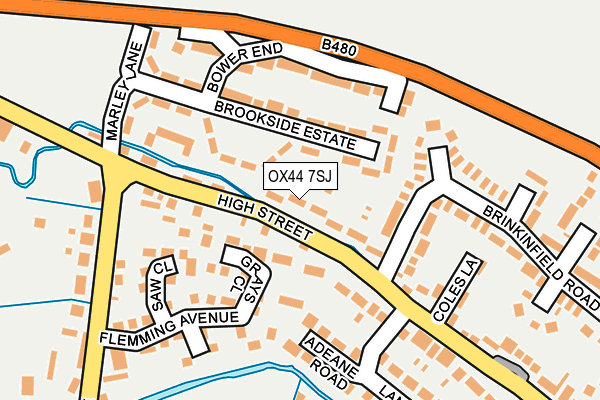 OX44 7SJ map - OS OpenMap – Local (Ordnance Survey)