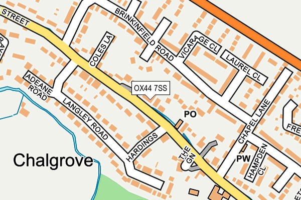 OX44 7SS map - OS OpenMap – Local (Ordnance Survey)