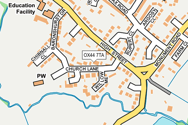 OX44 7TA map - OS OpenMap – Local (Ordnance Survey)