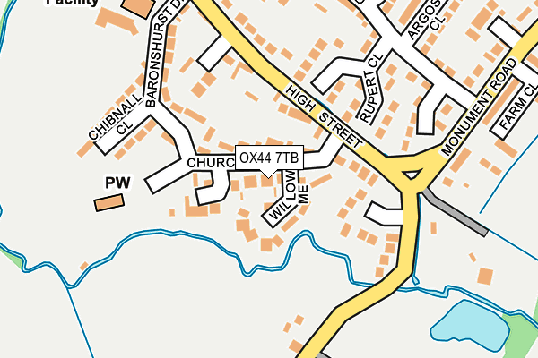 OX44 7TB map - OS OpenMap – Local (Ordnance Survey)