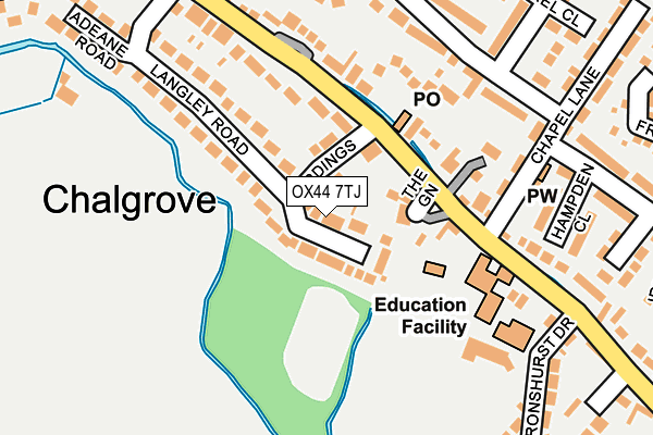 OX44 7TJ map - OS OpenMap – Local (Ordnance Survey)