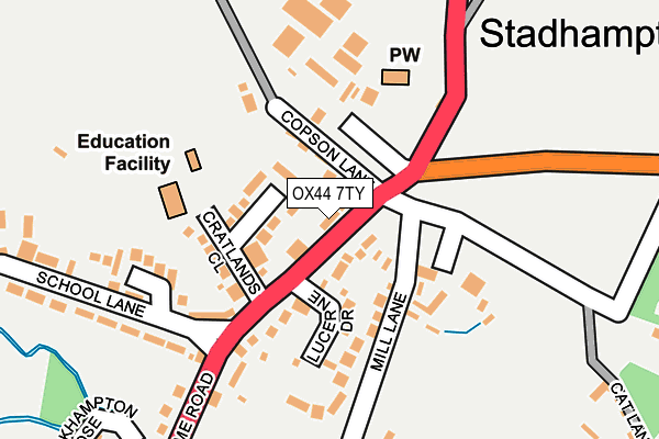 OX44 7TY map - OS OpenMap – Local (Ordnance Survey)