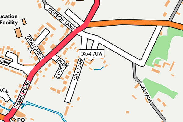 OX44 7UW map - OS OpenMap – Local (Ordnance Survey)