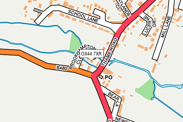 OX44 7XR map - OS OpenMap – Local (Ordnance Survey)