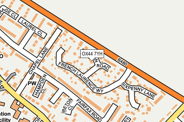 OX44 7YH map - OS OpenMap – Local (Ordnance Survey)