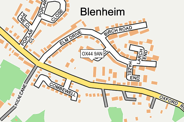 OX44 9AN map - OS OpenMap – Local (Ordnance Survey)