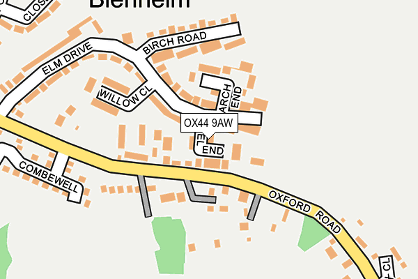 OX44 9AW map - OS OpenMap – Local (Ordnance Survey)