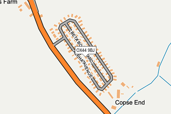 OX44 9BJ map - OS OpenMap – Local (Ordnance Survey)