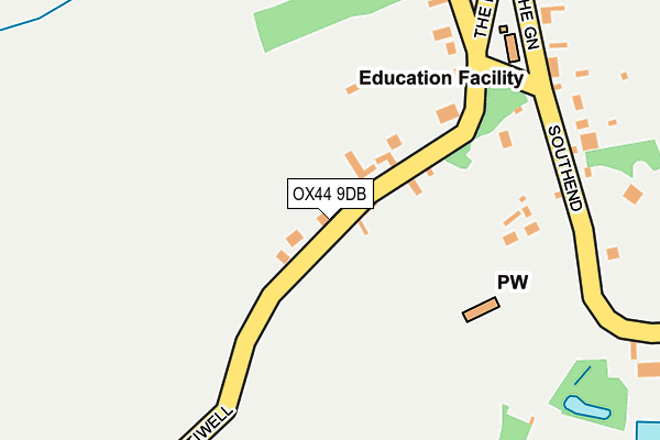 OX44 9DB map - OS OpenMap – Local (Ordnance Survey)