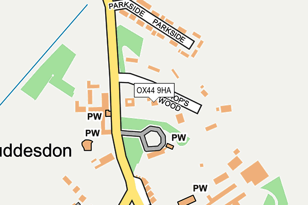 OX44 9HA map - OS OpenMap – Local (Ordnance Survey)