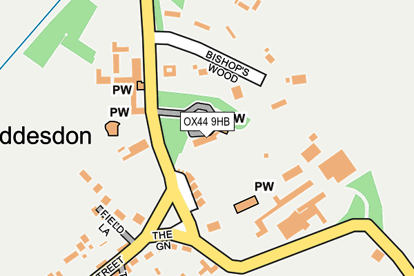 OX44 9HB map - OS OpenMap – Local (Ordnance Survey)