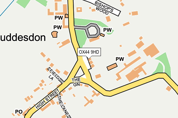 OX44 9HD map - OS OpenMap – Local (Ordnance Survey)