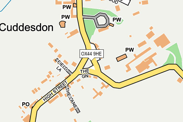 OX44 9HE map - OS OpenMap – Local (Ordnance Survey)