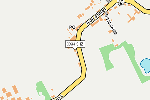 OX44 9HZ map - OS OpenMap – Local (Ordnance Survey)