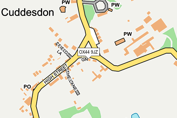 OX44 9JZ map - OS OpenMap – Local (Ordnance Survey)