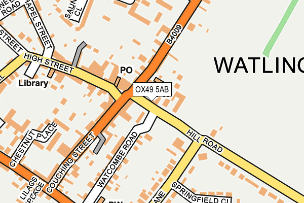 OX49 5AB map - OS OpenMap – Local (Ordnance Survey)