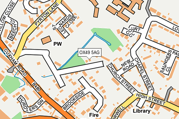 OX49 5AG map - OS OpenMap – Local (Ordnance Survey)