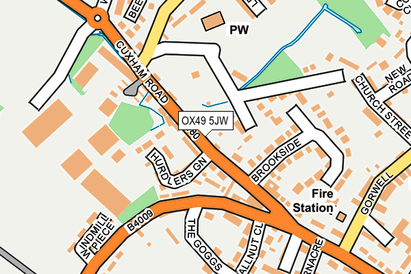 OX49 5JW map - OS OpenMap – Local (Ordnance Survey)