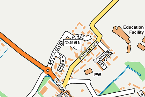 OX49 5LN map - OS OpenMap – Local (Ordnance Survey)