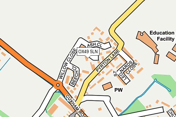 Map of ORE GOLF LTD at local scale