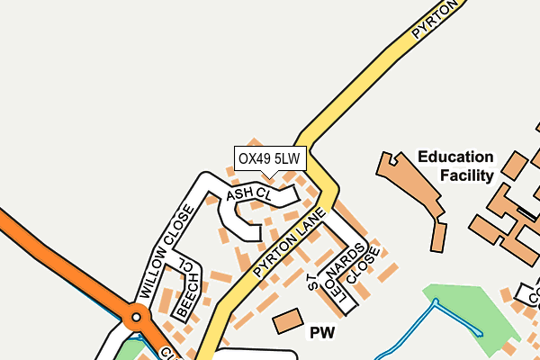 OX49 5LW map - OS OpenMap – Local (Ordnance Survey)