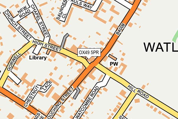 OX49 5PR map - OS OpenMap – Local (Ordnance Survey)