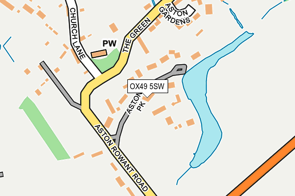 OX49 5SW map - OS OpenMap – Local (Ordnance Survey)